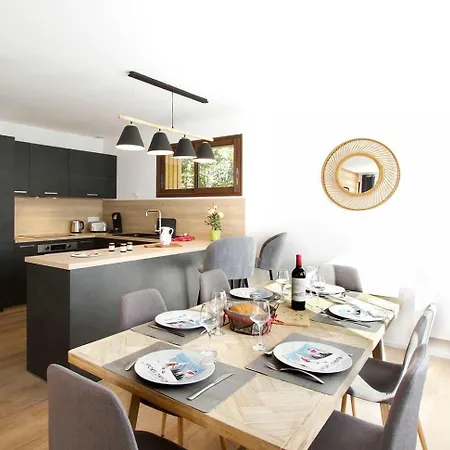 T3 8 Pers Terrasse Sud 30m Ле-дез-Альп